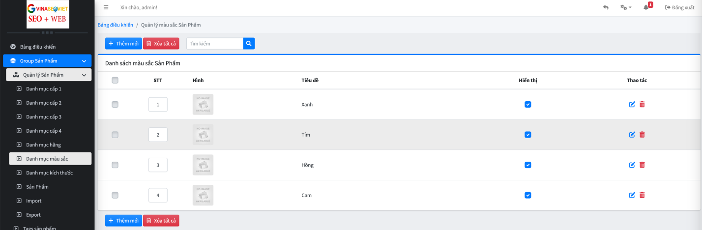 Hướng dẫn quản trị website