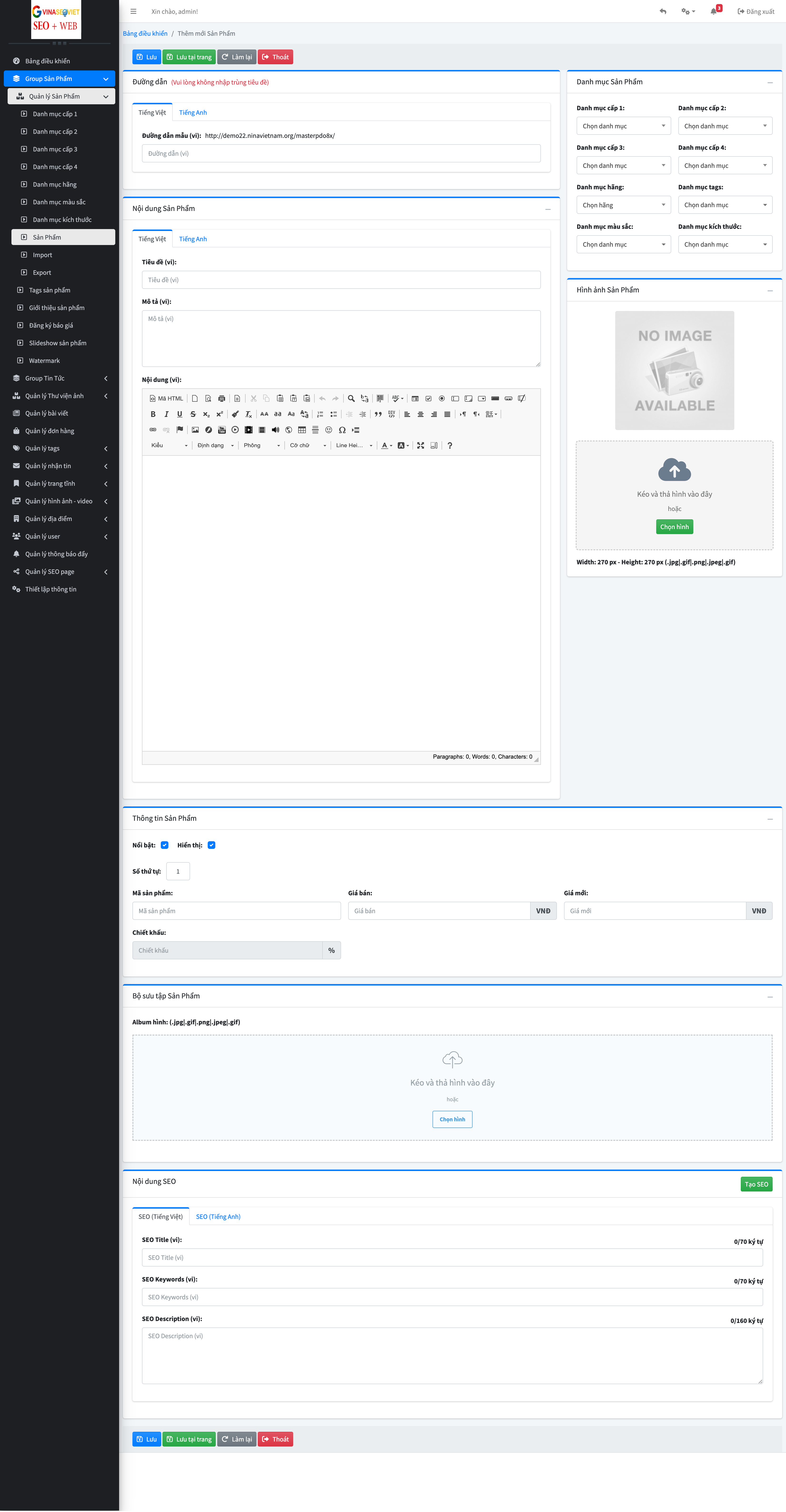 Hướng dẫn quản trị website