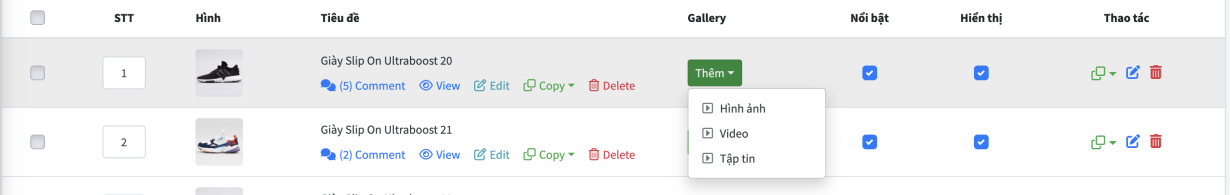Hướng dẫn quản trị website