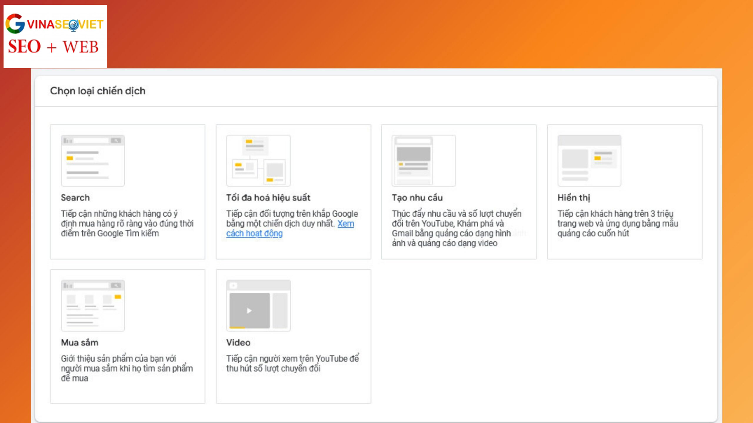 Thiết lập chiến dịch Google Ads