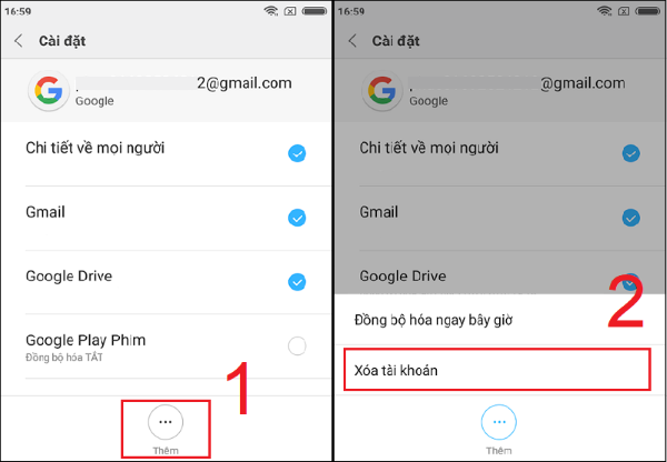 Nhấn vào biểu tượng Thêm tuỳ chọn
